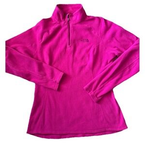 The North Face 1/4 Zip Fleece In Fuchsia Womens Size S/P